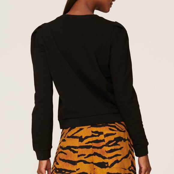 Black Puff Sleeve Sweater - Picture 3 of 4